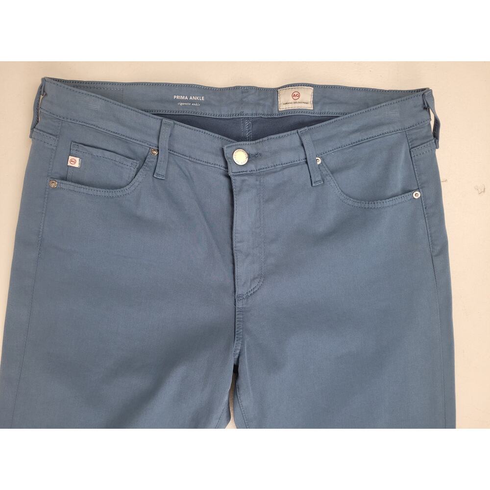 AG Adriano Goldschmied Slate Blue Prima Cigarette Ankle Pants Women's Sz 31 - Picture 2 of 9